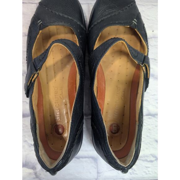 Clarks Womens Black Leather Patch Work Slip On Mary Jane Shoes Size US 8 - Picture 7 of 10